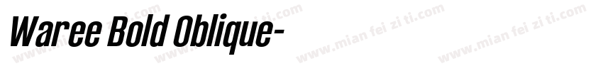 Waree Bold Oblique字体转换